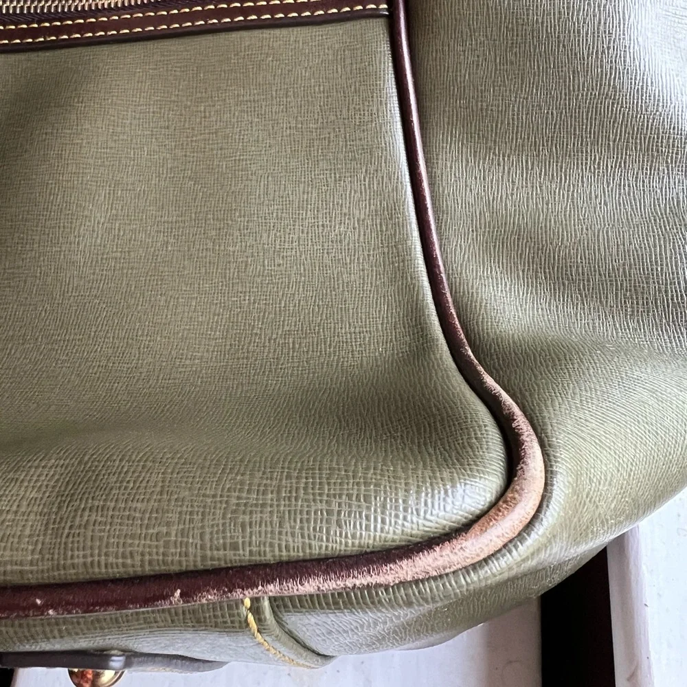 Dooney & Bourke Maddie Saffiano in Green and Brown - Picture 10 of 16